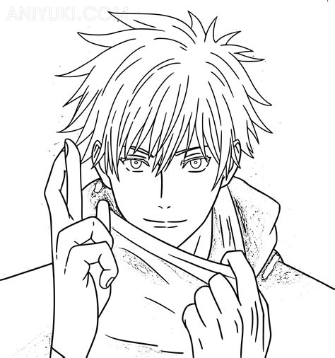 gojo satoru coloring pages