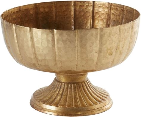 gold compote vases