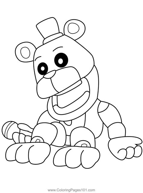 golden freddy fnaf coloring pages