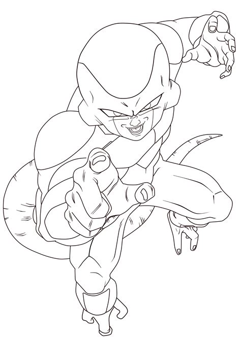 golden frieza coloring pages