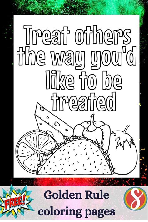 golden rule coloring pages free