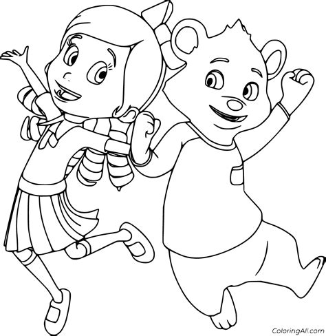 goldie and bear coloring pages