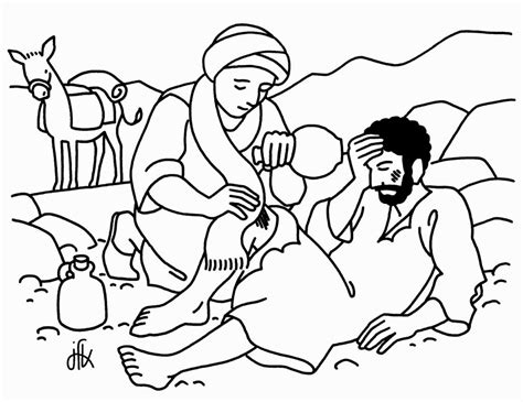 good samaritan coloring pages