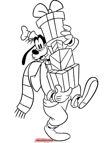 goofy christmas coloring pages