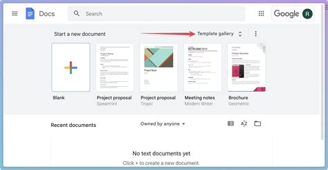 Google Docs Template Gallery