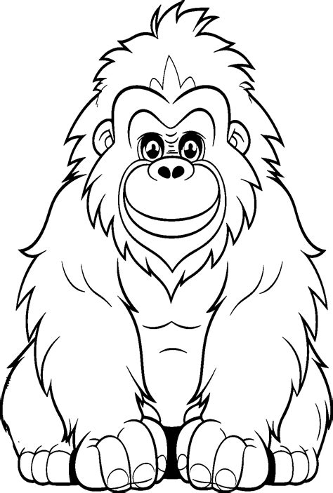 gorilla coloring pages