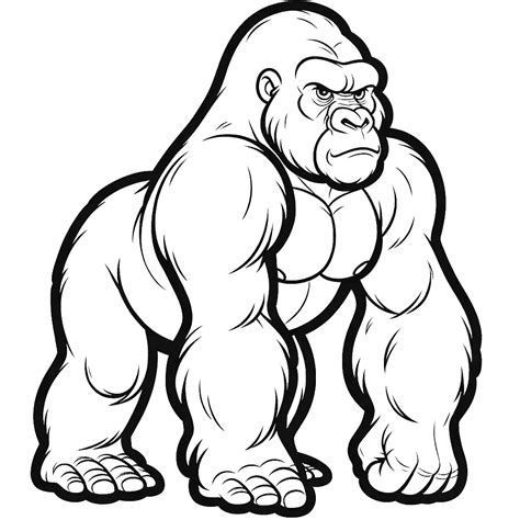 gorilla for coloring