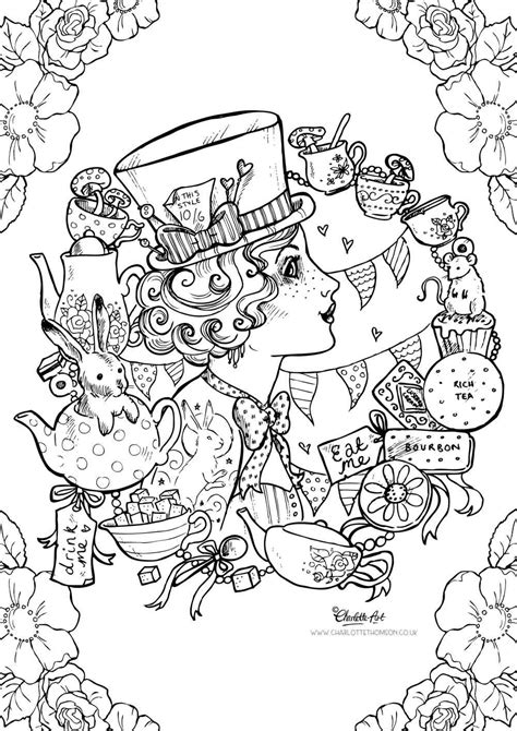 gothic alice in wonderland coloring pages