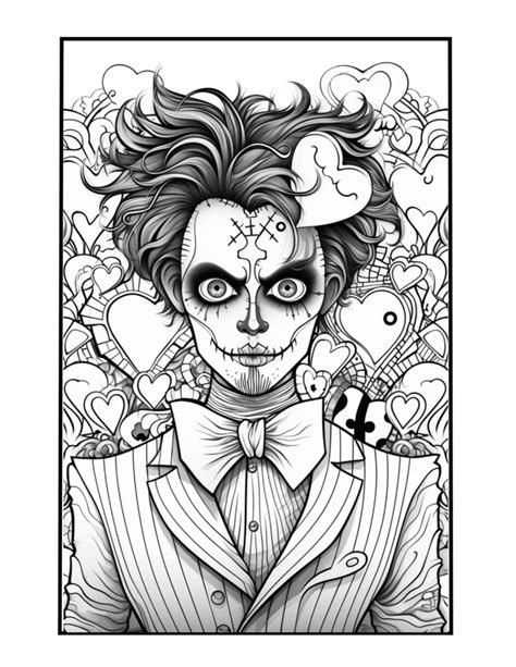 gothic creepy coloring pages