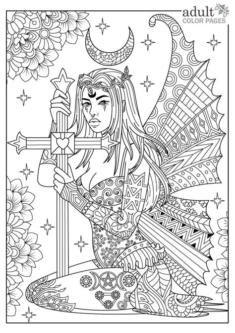 gothic fairy coloring pages