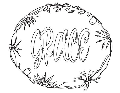 grace coloring pages