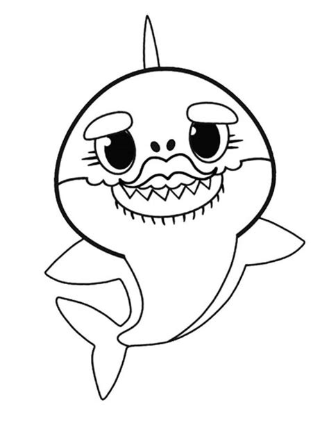 grandpa shark coloring pages