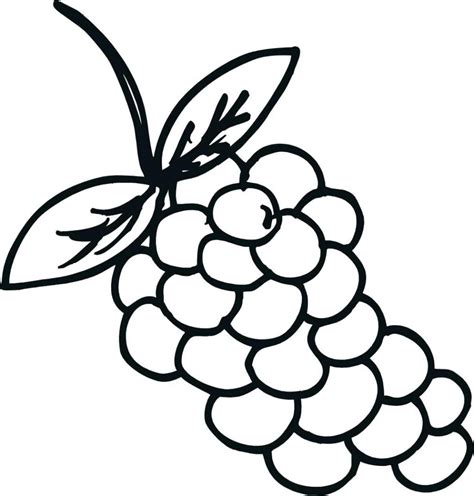 grapes coloring page