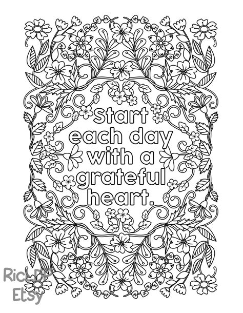 gratitude coloring pages free