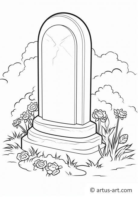 gravestone coloring pages