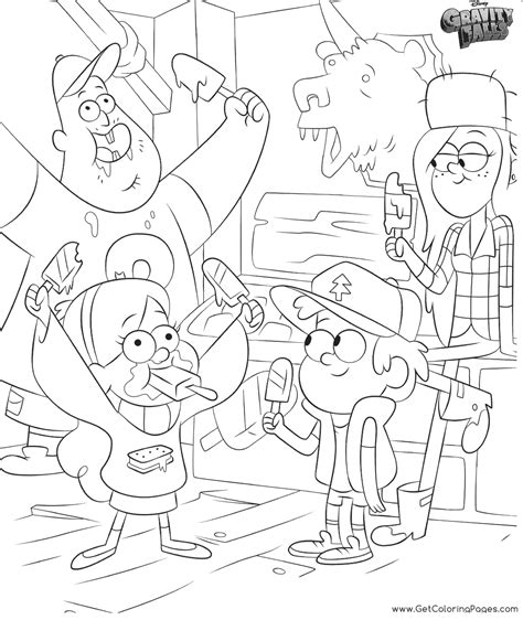 gravity falls coloring pages