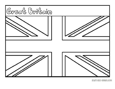 great britain flag coloring page