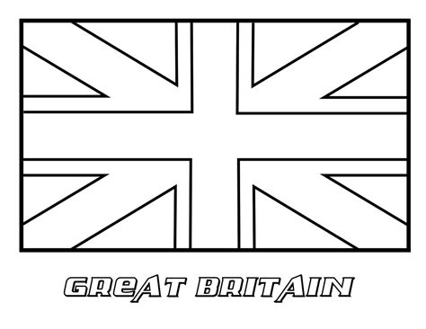 great britain flag coloring page