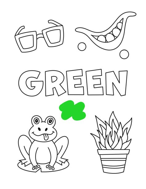 green coloring pages