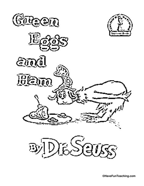 green eggs and ham coloring pages