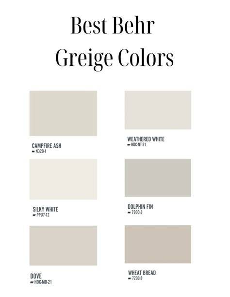 greige behr colors