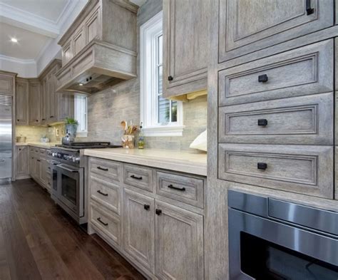 grey stained cabinets