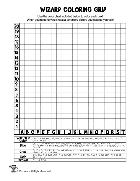 grid coloring pages