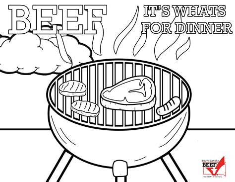 grilling coloring pages