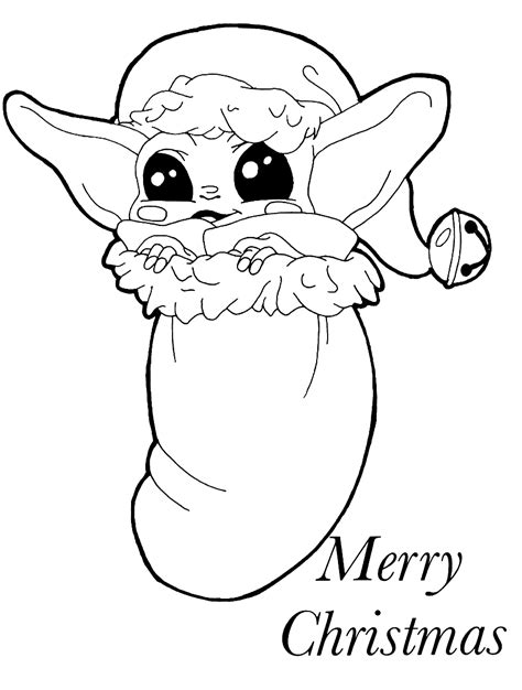 grogu christmas coloring pages