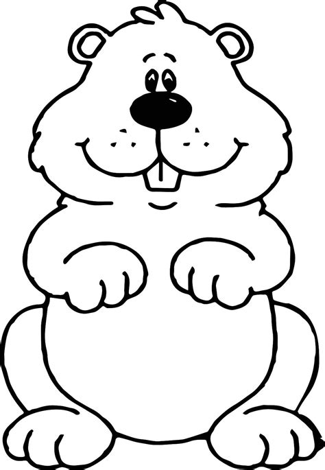 groundhog colouring page