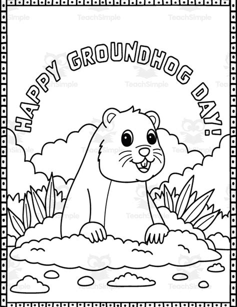 groundhog day coloring pages activities