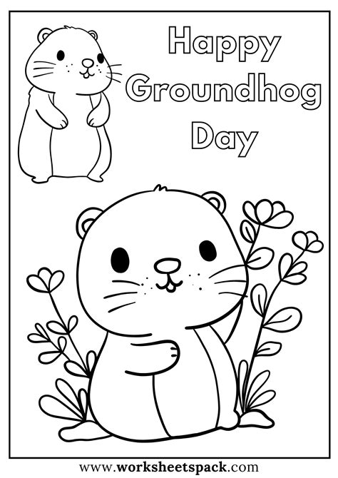 groundhog day coloring pages pdf