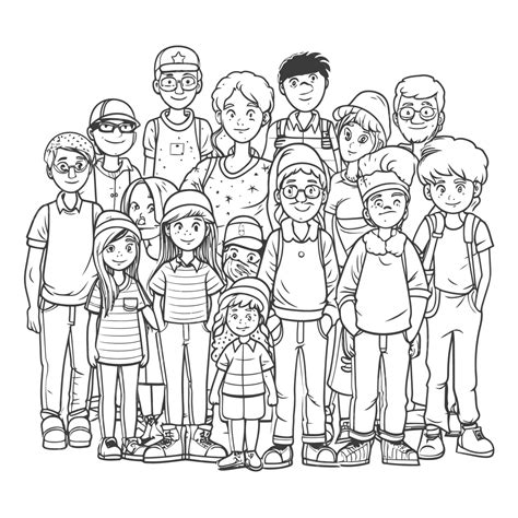 group coloring pages