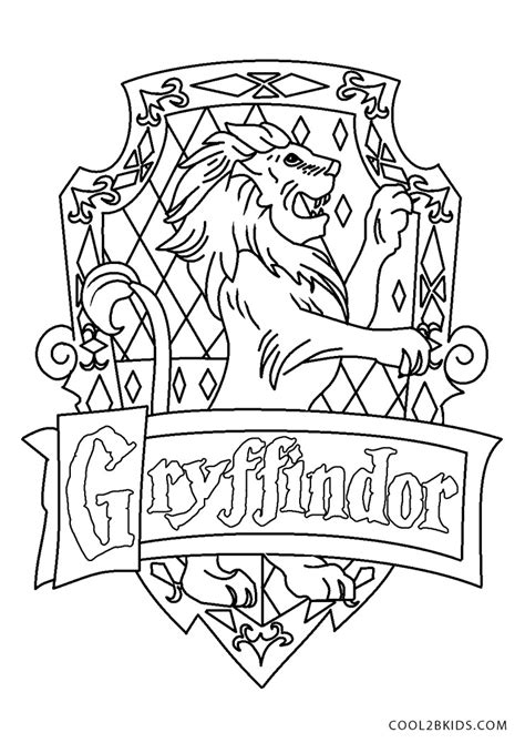 gryffindor coloring pages