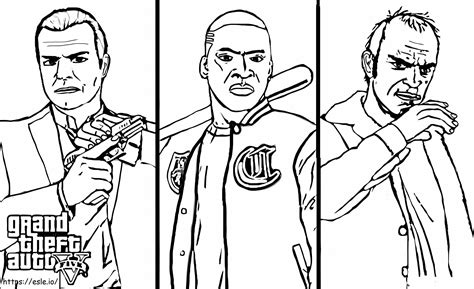 gta 5 coloring pages