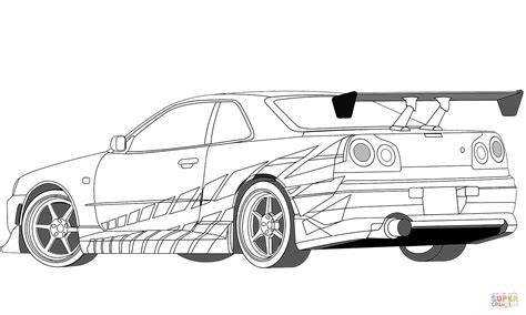 gtr coloring pages