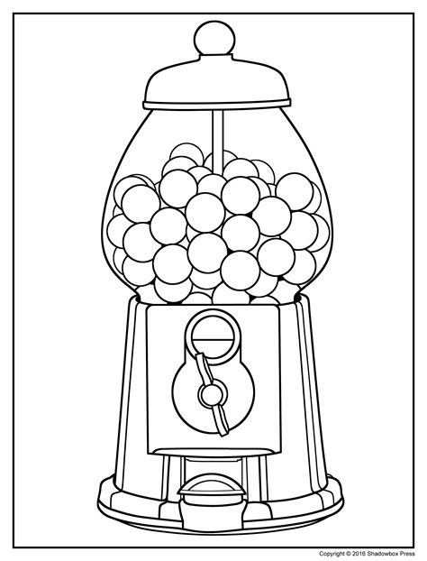 gumball machine coloring page