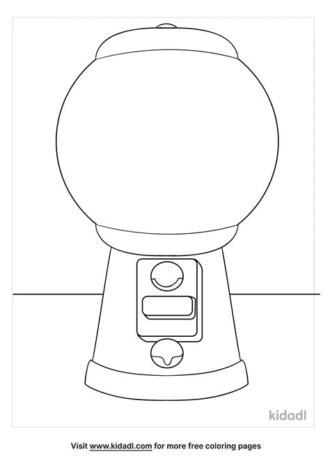 gumball machine coloring page