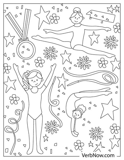 gymnastics colouring pages