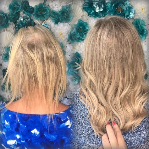 hair extensions for short fine hair before and after