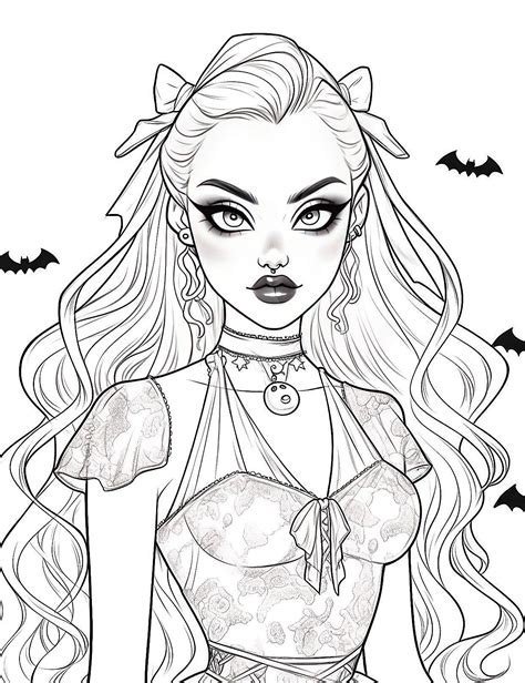 halloween barbie coloring pages