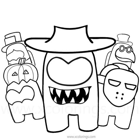 halloween coloring pages among us