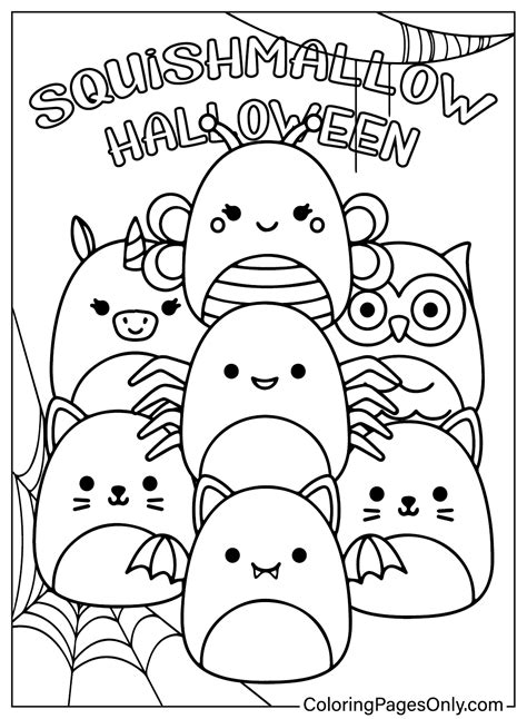 halloween coloring pages squishmallow