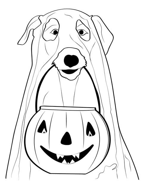 halloween dog coloring pages