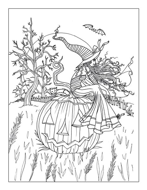 halloween fairy coloring pages