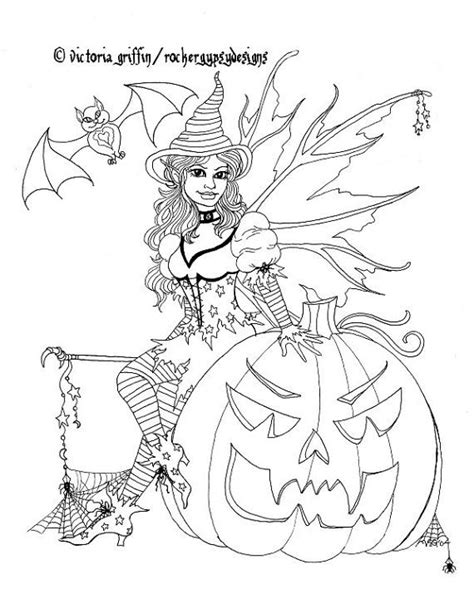 halloween fairy coloring pages