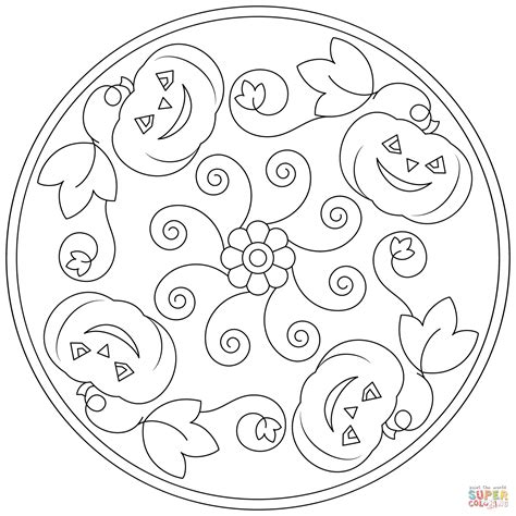 halloween mandala coloring pages