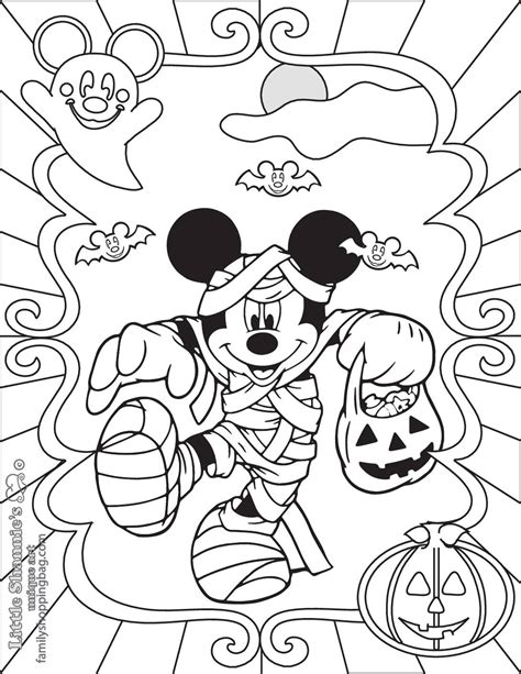 halloween mickey coloring pages