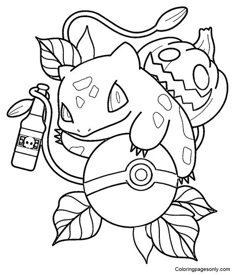 halloween pokemon coloring pages