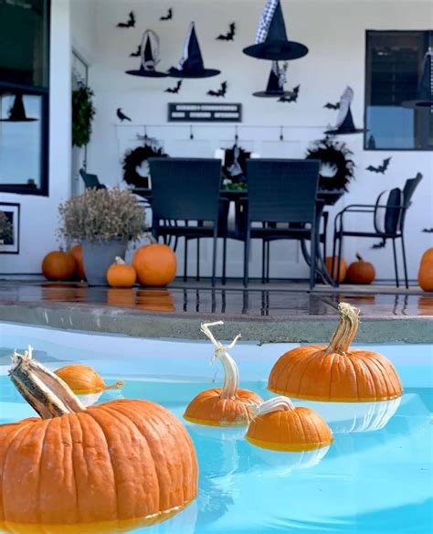 halloween pool decorations